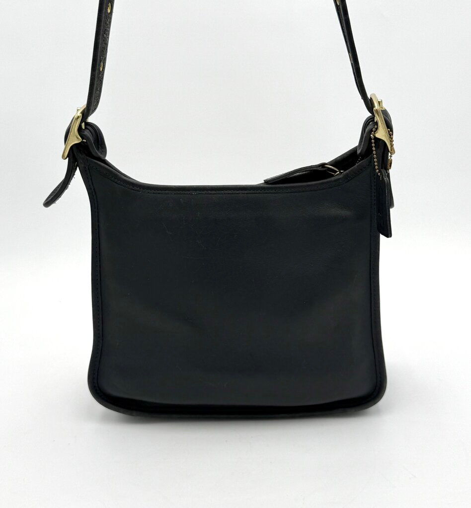 VTG Coach Black Leather Legacy Zip Shoulder Bag