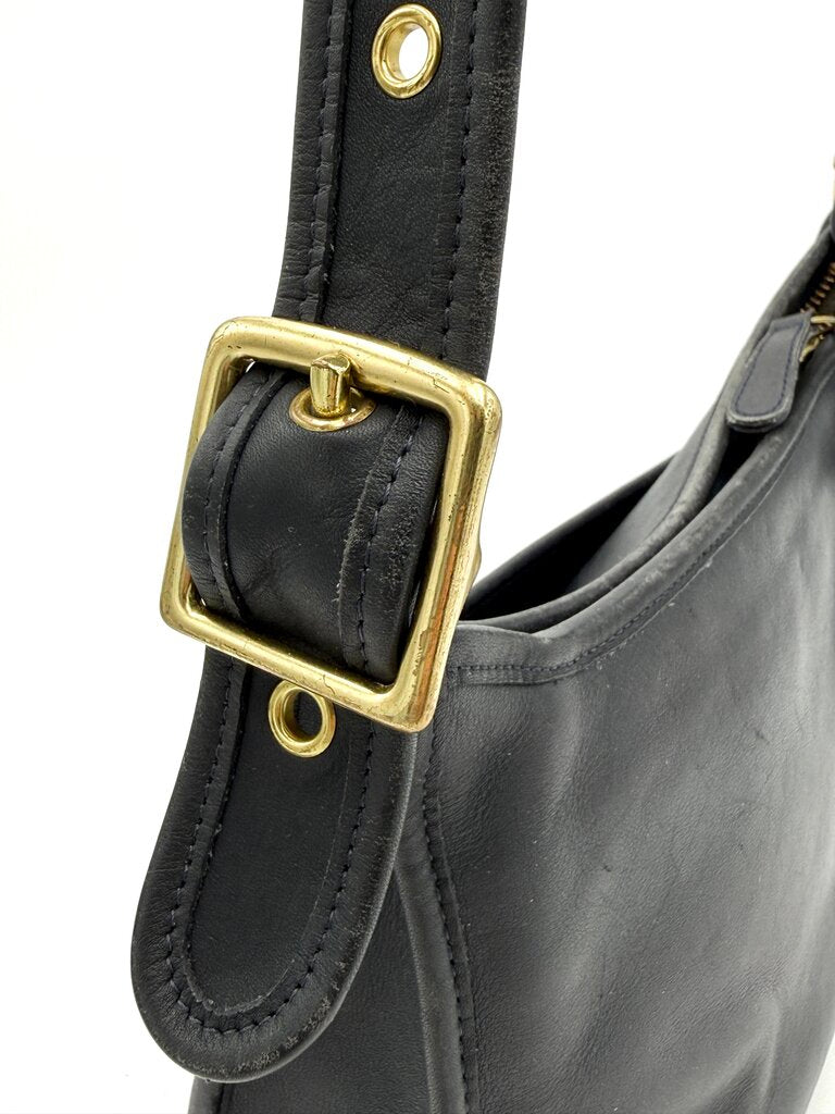 VTG Coach Black Leather Legacy Zip Shoulder Bag