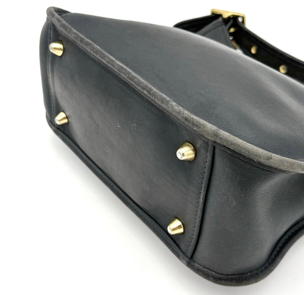 VTG Coach Black Leather Legacy Zip Shoulder Bag