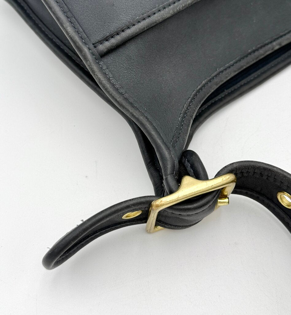 VTG Coach Black Leather Legacy Zip Shoulder Bag