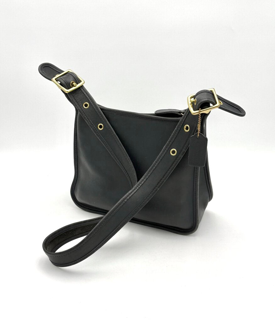 VTG Coach Black Leather Legacy Zip Shoulder Bag