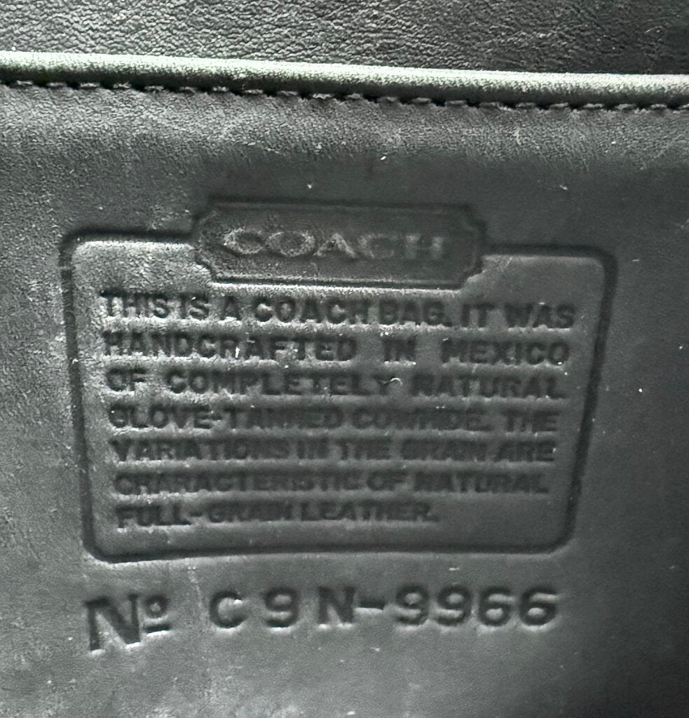 VTG Coach Black Leather Legacy Zip Shoulder Bag