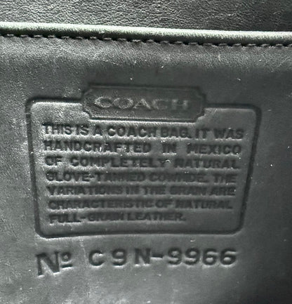 VTG Coach Black Leather Legacy Zip Shoulder Bag