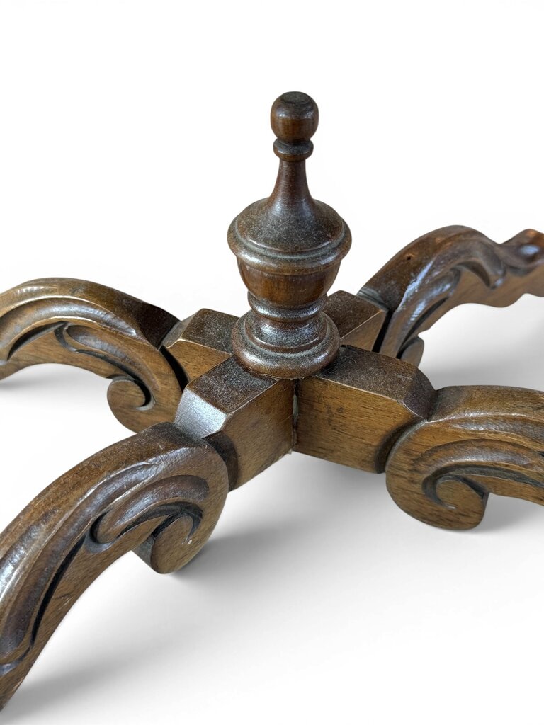 Black Marble Top Oval End Table