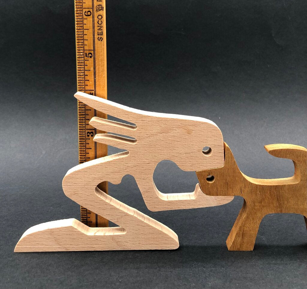 Pair of Yukon Design Studio PAWFECT Wood Carvings /b