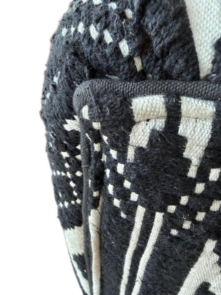 Tribal Black And White Upholstered Chair