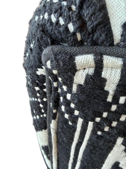 Tribal Black And White Upholstered Chair