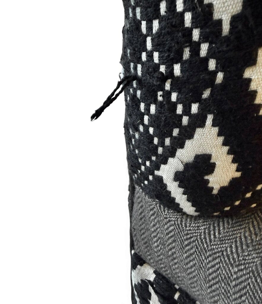 Tribal Black And White Upholstered Chair