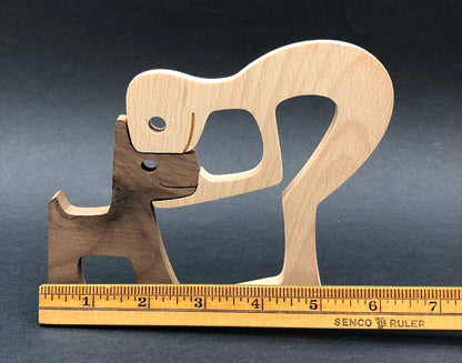 Pair of Yukon Design Studio PAWFECT Wood Carvings /b