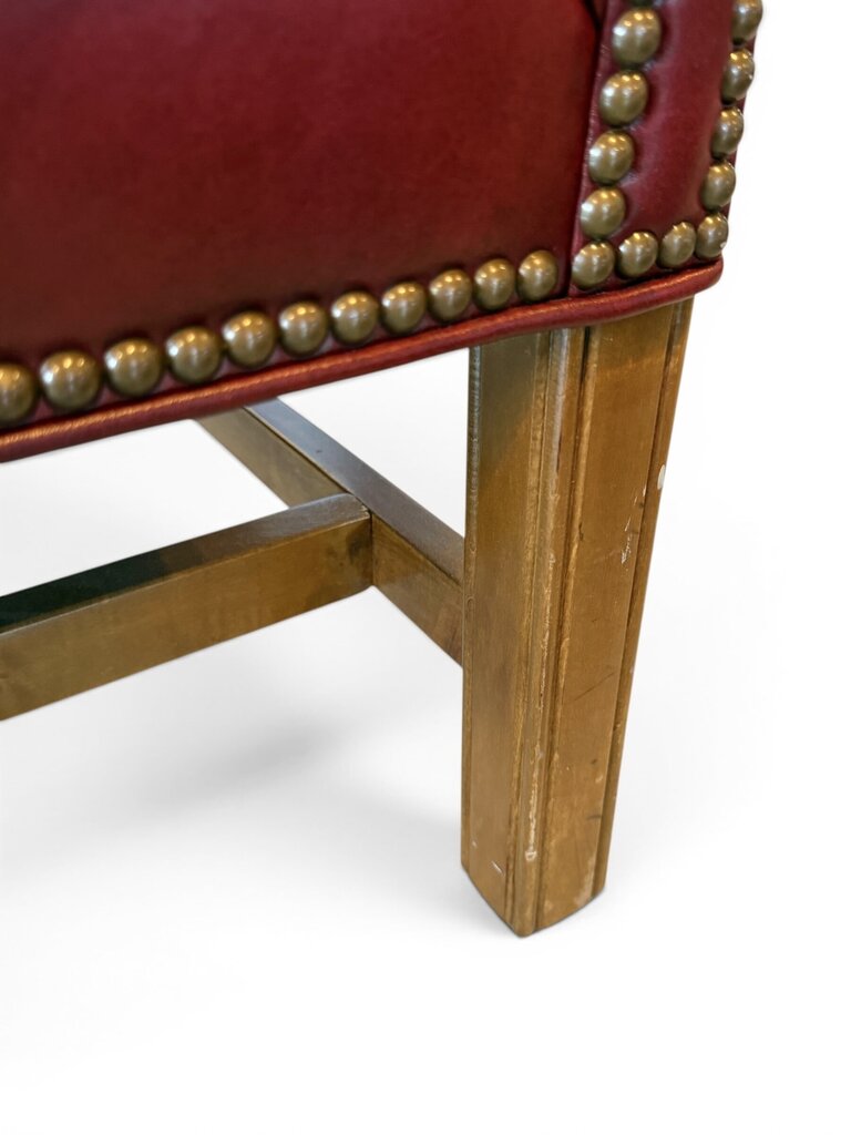 Red Leather Ethan Allen Chair