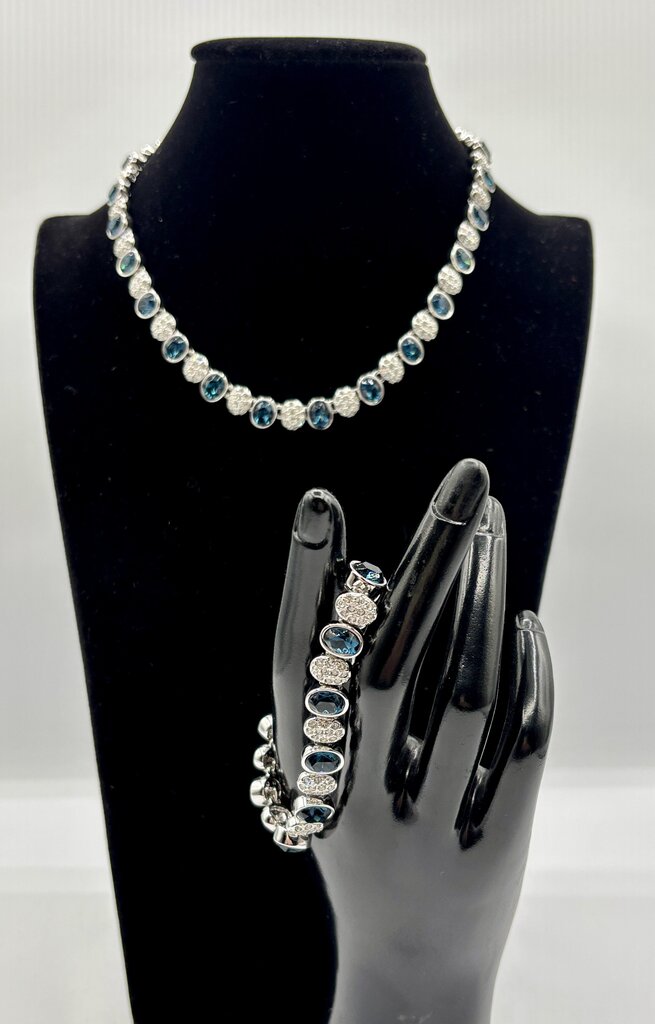 Crystal Necklace & Bracelet Set by Personal Accents /j