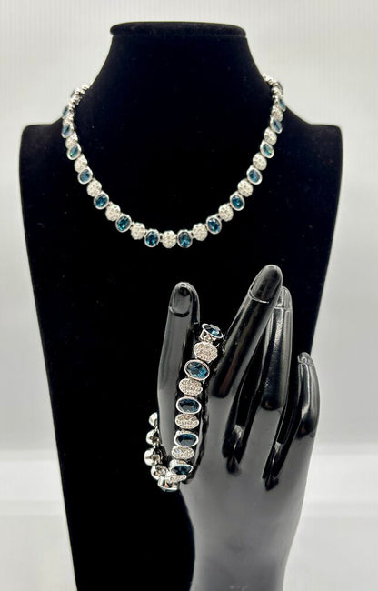 Crystal Necklace & Bracelet Set by Personal Accents /j