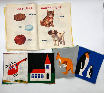 5 Vintage 1970’s Cloth Baby Reading Books /b