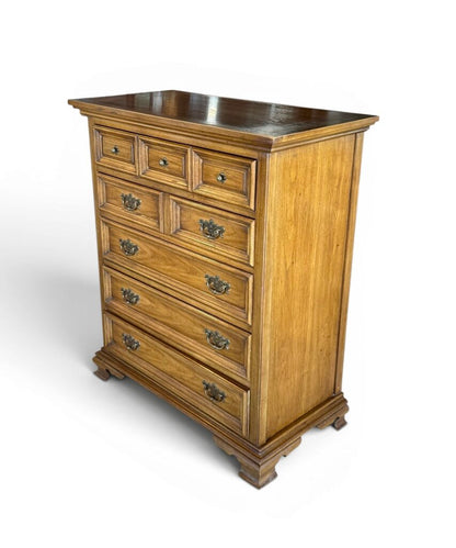 Thomasville Tall 5 Drawer Walnut Dresser