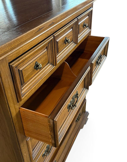 Thomasville Tall 5 Drawer Walnut Dresser