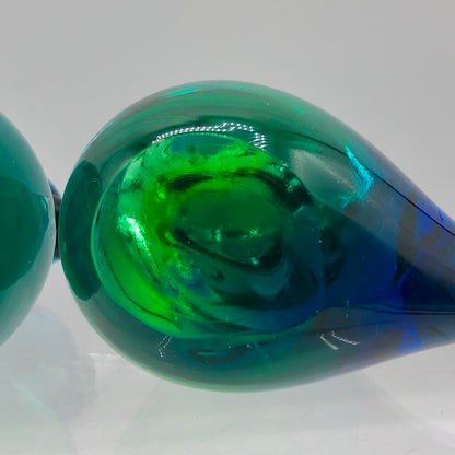 Pair of Vtg MCM Swedish Art Glass Song Birds /b