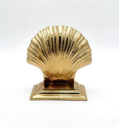 VTG Brass Set of 2 Clamshell Bookends