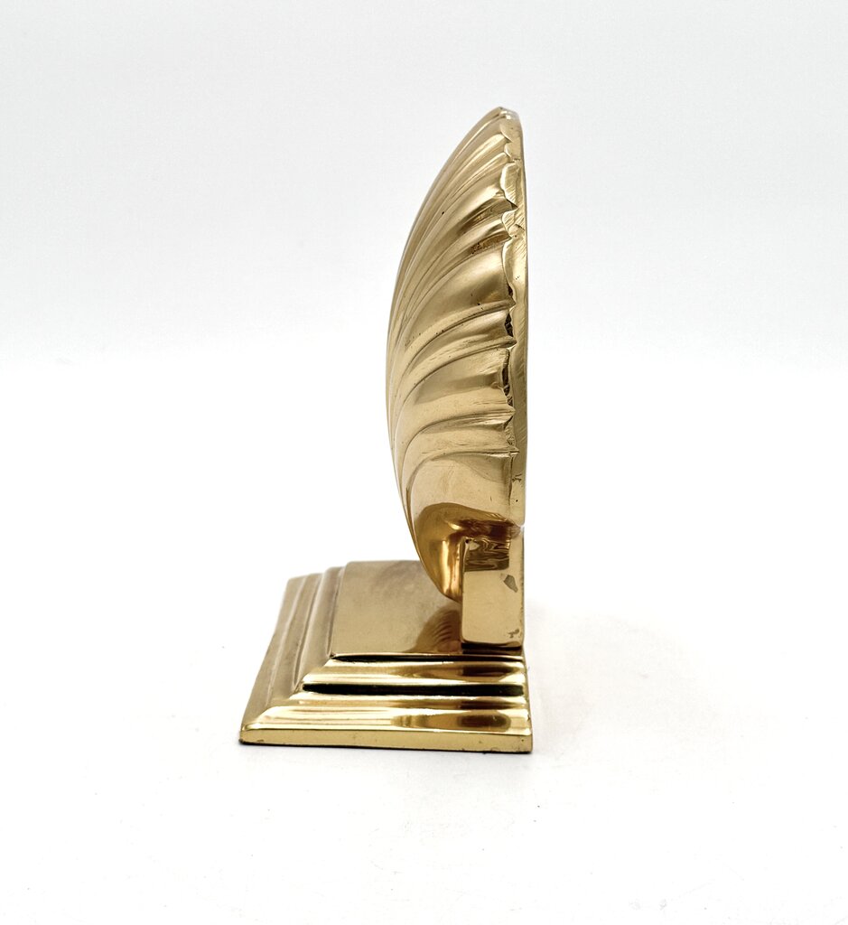 VTG Brass Set of 2 Clamshell Bookends