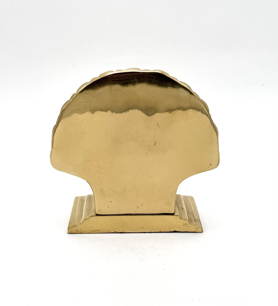 VTG Brass Set of 2 Clamshell Bookends