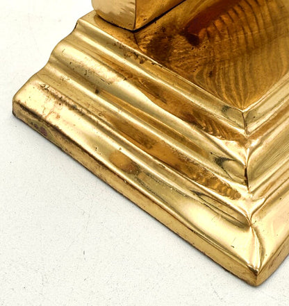 VTG Brass Set of 2 Clamshell Bookends