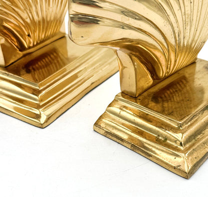 VTG Brass Set of 2 Clamshell Bookends