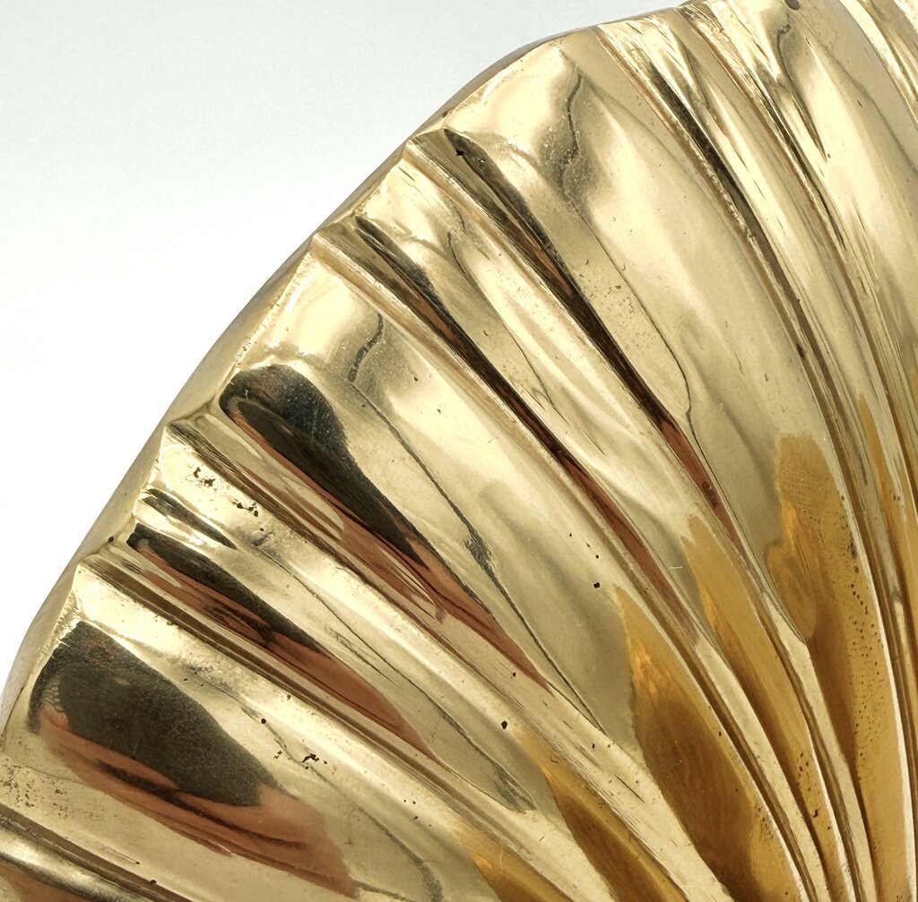 VTG Brass Set of 2 Clamshell Bookends