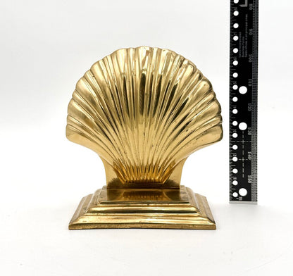 VTG Brass Set of 2 Clamshell Bookends