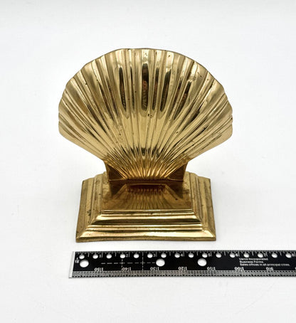 VTG Brass Set of 2 Clamshell Bookends