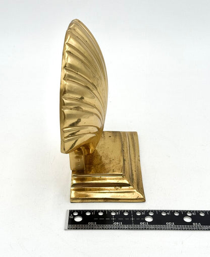 VTG Brass Set of 2 Clamshell Bookends