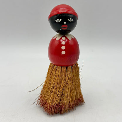 Vintage 1930s Rhody Brush Company Black Americana Mammy 4 1/2” Clothes Brush /cb