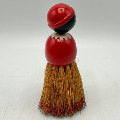 Vintage 1930s Rhody Brush Company Black Americana Mammy 4 1/2” Clothes Brush /cb