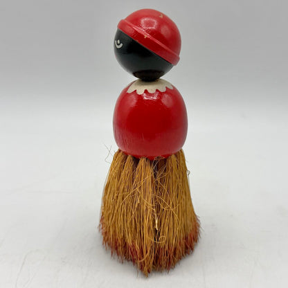 Vintage 1930s Rhody Brush Company Black Americana Mammy 4 1/2” Clothes Brush /cb