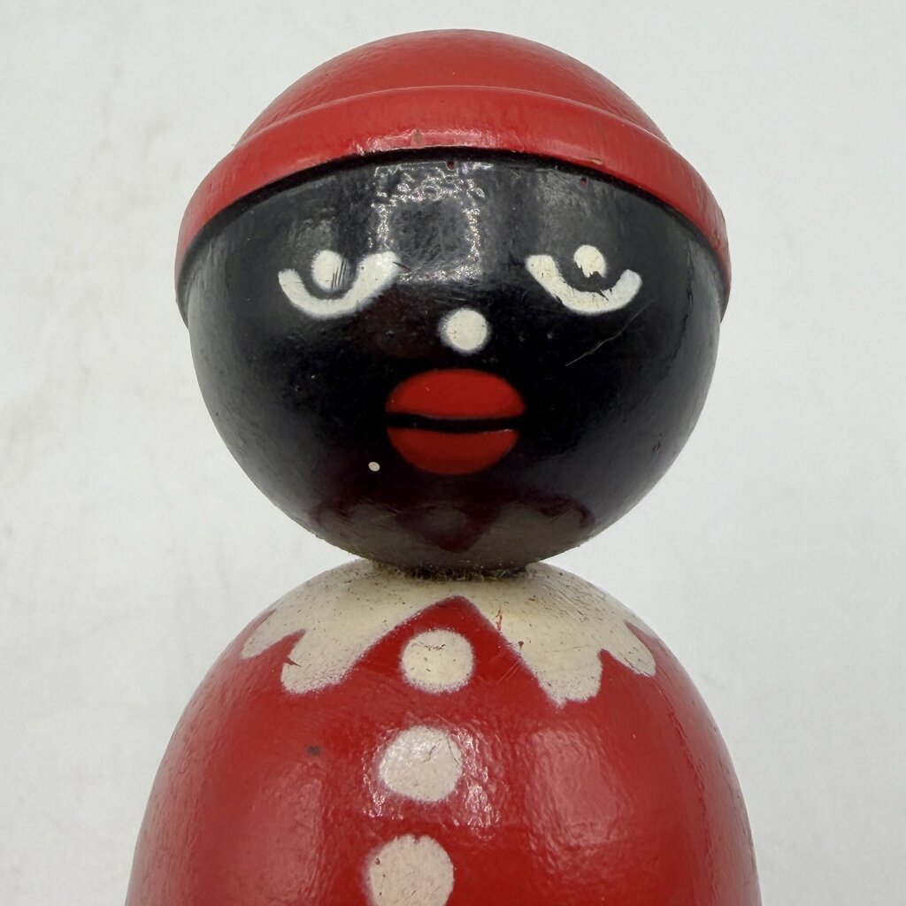 Vintage 1930s Rhody Brush Company Black Americana Mammy 4 1/2” Clothes Brush /cb