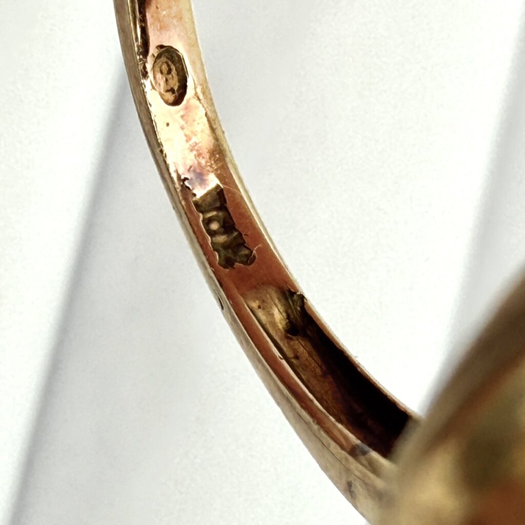 VTG 10k Gold And Aquamarine Art Deco Ring