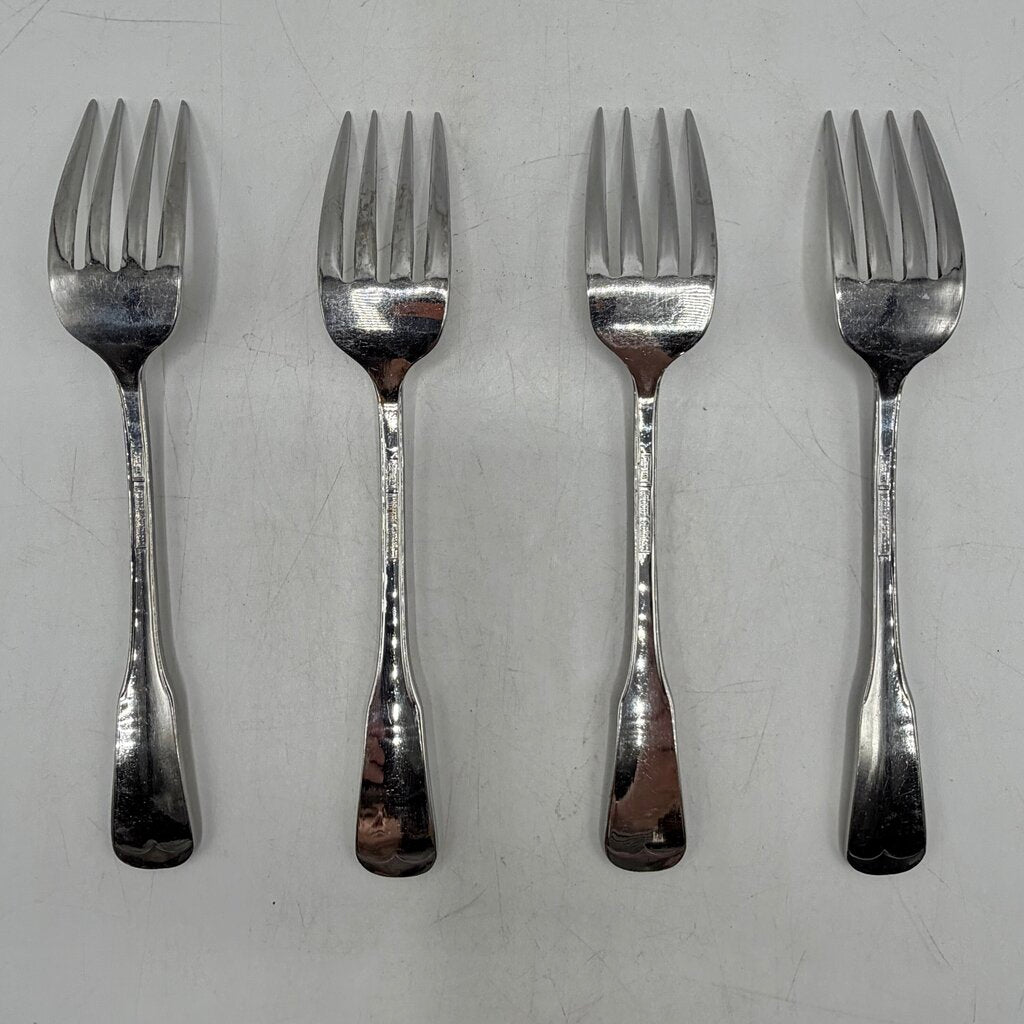 Vintage 27pc. National Stainless Japan “Olde Salem” Flatware Forks Knives Spoons Discontinued /cb