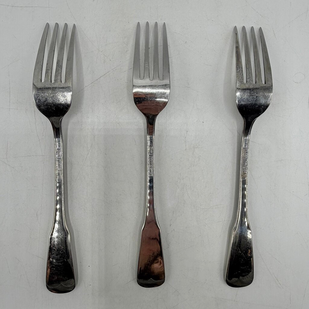 Vintage 27pc. National Stainless Japan “Olde Salem” Flatware Forks Knives Spoons Discontinued /cb