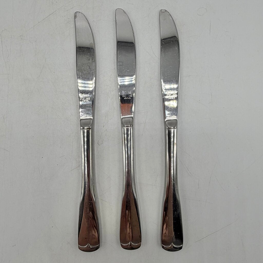 Vintage 27pc. National Stainless Japan “Olde Salem” Flatware Forks Knives Spoons Discontinued /cb