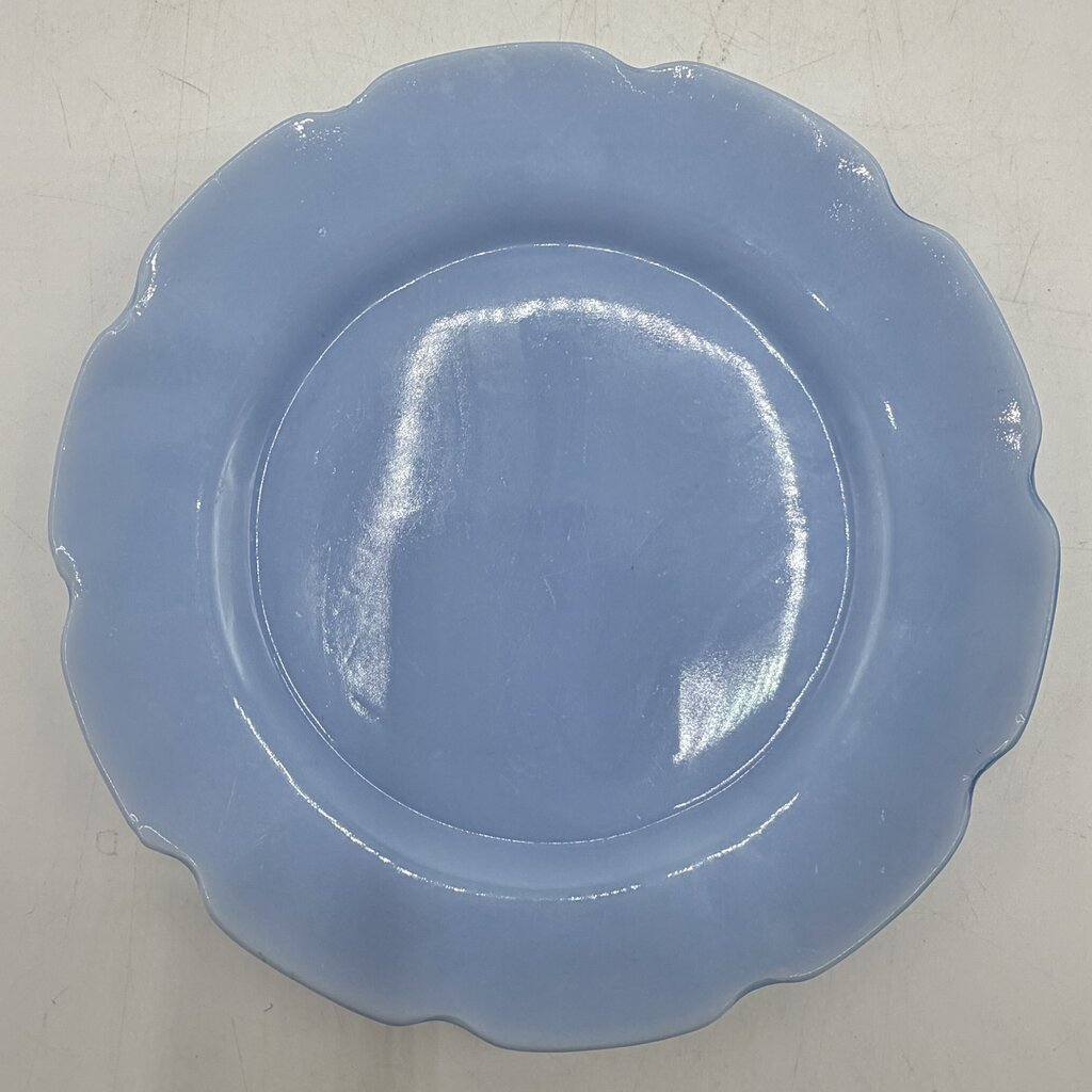 1930s Jeanette Cherry Blossom Delphite Blue Child’s Creamer Sugar Bowl & Plate /cb