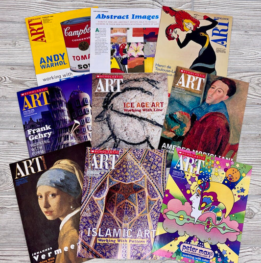 Set of 36 Scholastic Art Magazines Random from 1997-2006 /j