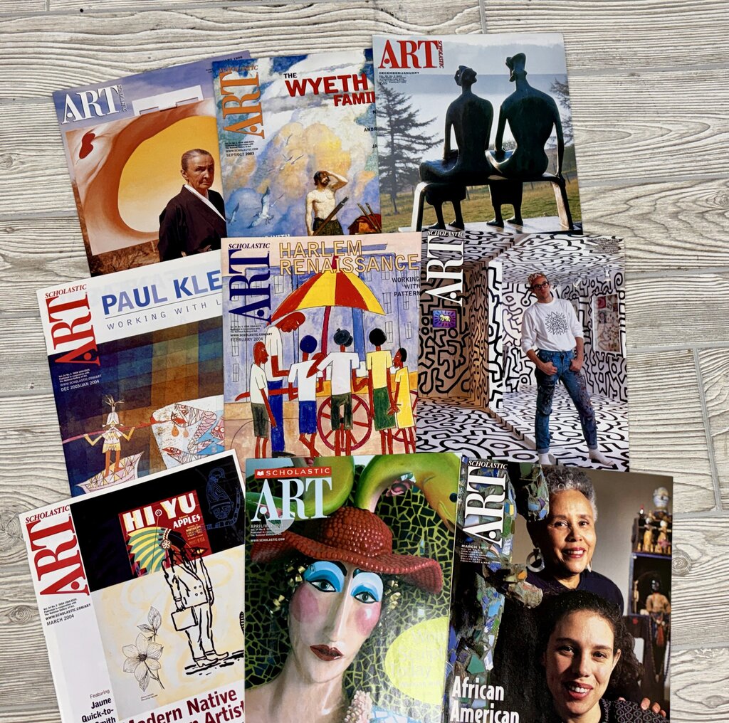 Set of 36 Scholastic Art Magazines Random from 1997-2006 /j