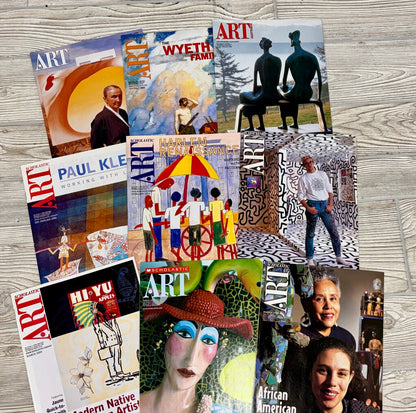 Set of 36 Scholastic Art Magazines Random from 1997-2006 /j