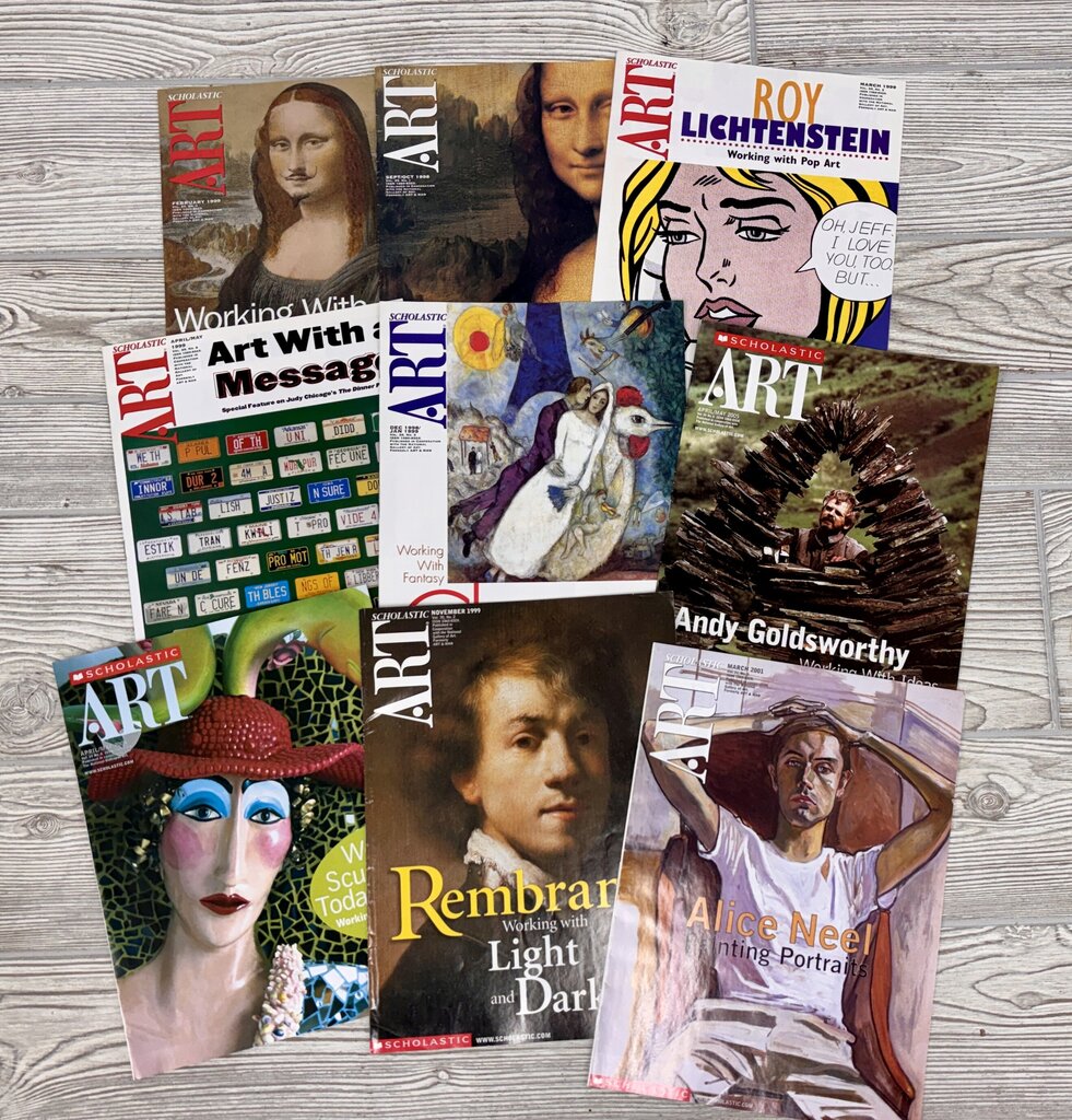 Set of 36 Scholastic Art Magazines Random from 1997-2006 /j