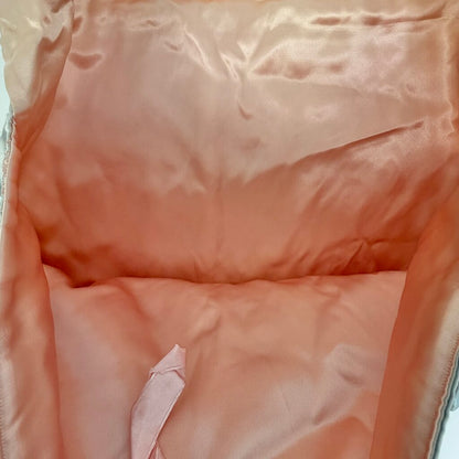 Vintage Blue & Pink Satin Lingerie Hosiery Hanky Keeper Expandable Storage /cb