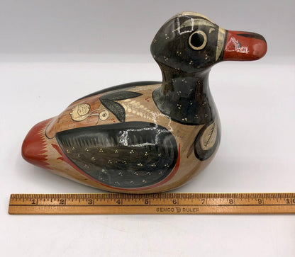 Vtg Tonala Mexican Folk Art Pottery Duck /b