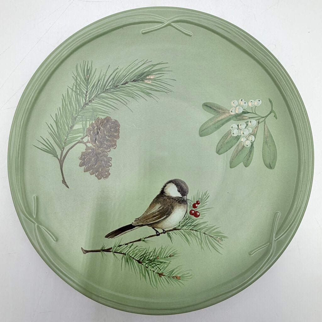 Portfolio by Pfaltzgraff Winterwood Green 3 Piece Buffet Set Mug Salad Plate Dinner Plate /cb