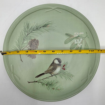 Portfolio by Pfaltzgraff Winterwood Green 3 Piece Buffet Set Mug Salad Plate Dinner Plate /cb
