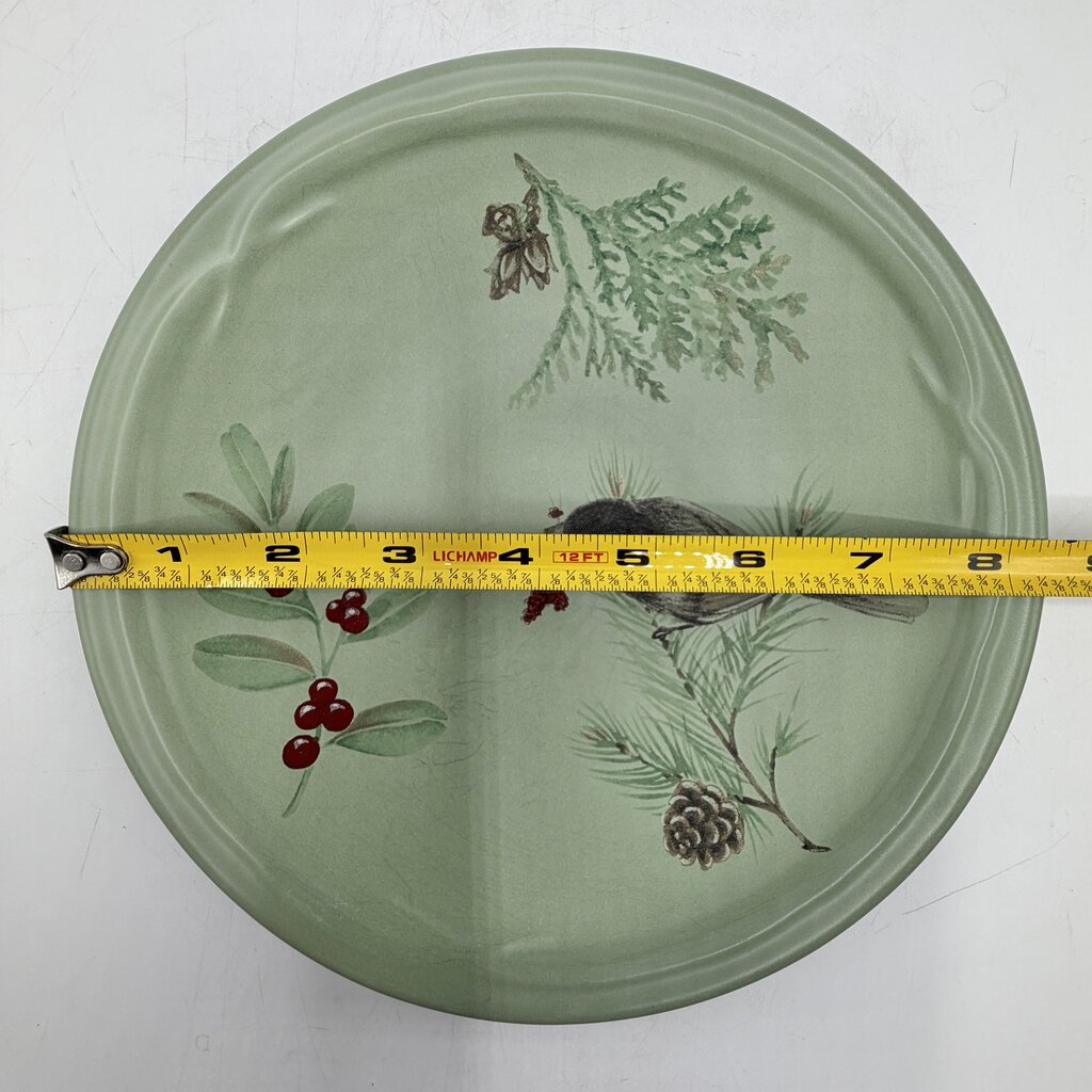 Portfolio by Pfaltzgraff Winterwood Green 3 Piece Buffet Set Mug Salad Plate Dinner Plate /cb