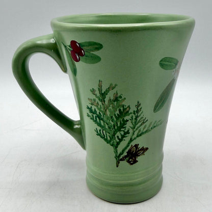 Portfolio by Pfaltzgraff Winterwood Green 3 Piece Buffet Set Mug Salad Plate Dinner Plate /cb