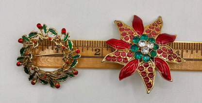 Vintage Lot of 4 Xmas Brooches ~ Mylu/ etc. /b