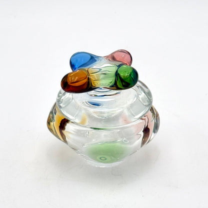 VTG MCM Mstišov Freeform Art Glass Scent Jar